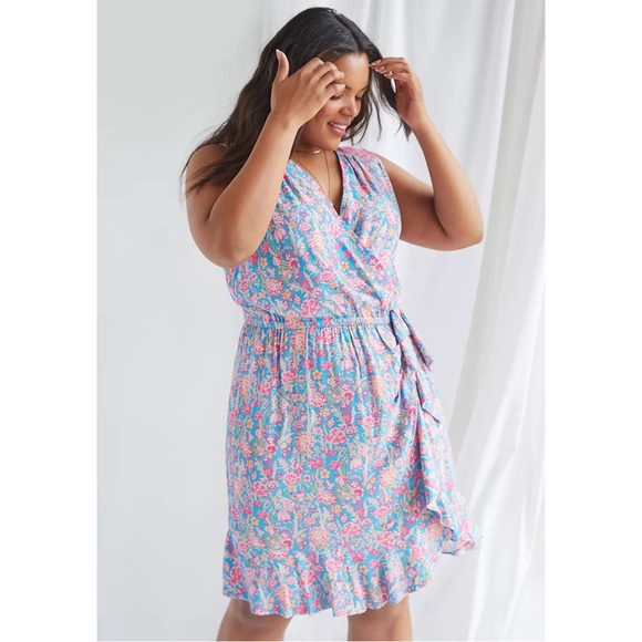 Anthropologie Tracy Reese Botanical Faux Wrap Mini Dress NWT SZ XL - Picture 6 of 16